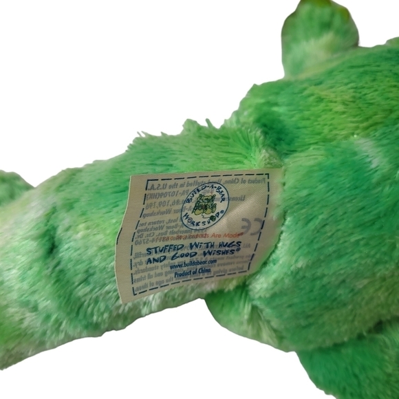 Build a Bear Workshop Dinosaur Triceratops Plush Stuffed Animal Green Dino 15" - Picture 3 of 5